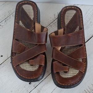 Born Brown Leather Women's Sandals